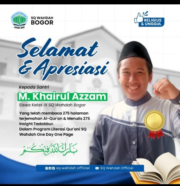 Khairul Azzam (Siswa Kelas XI SQ Wahdah)